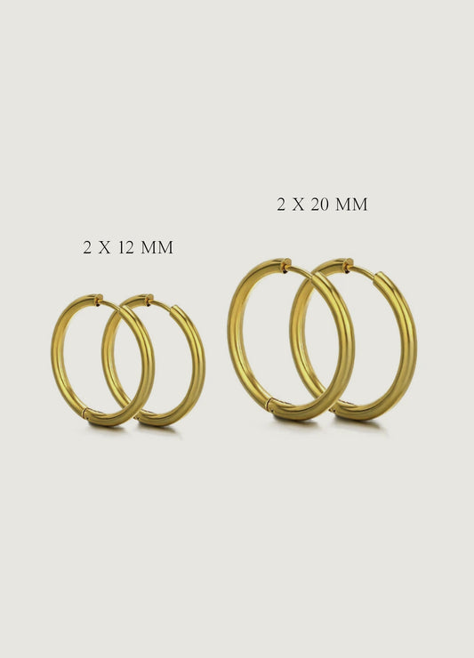 Stainless steel hoop earrings